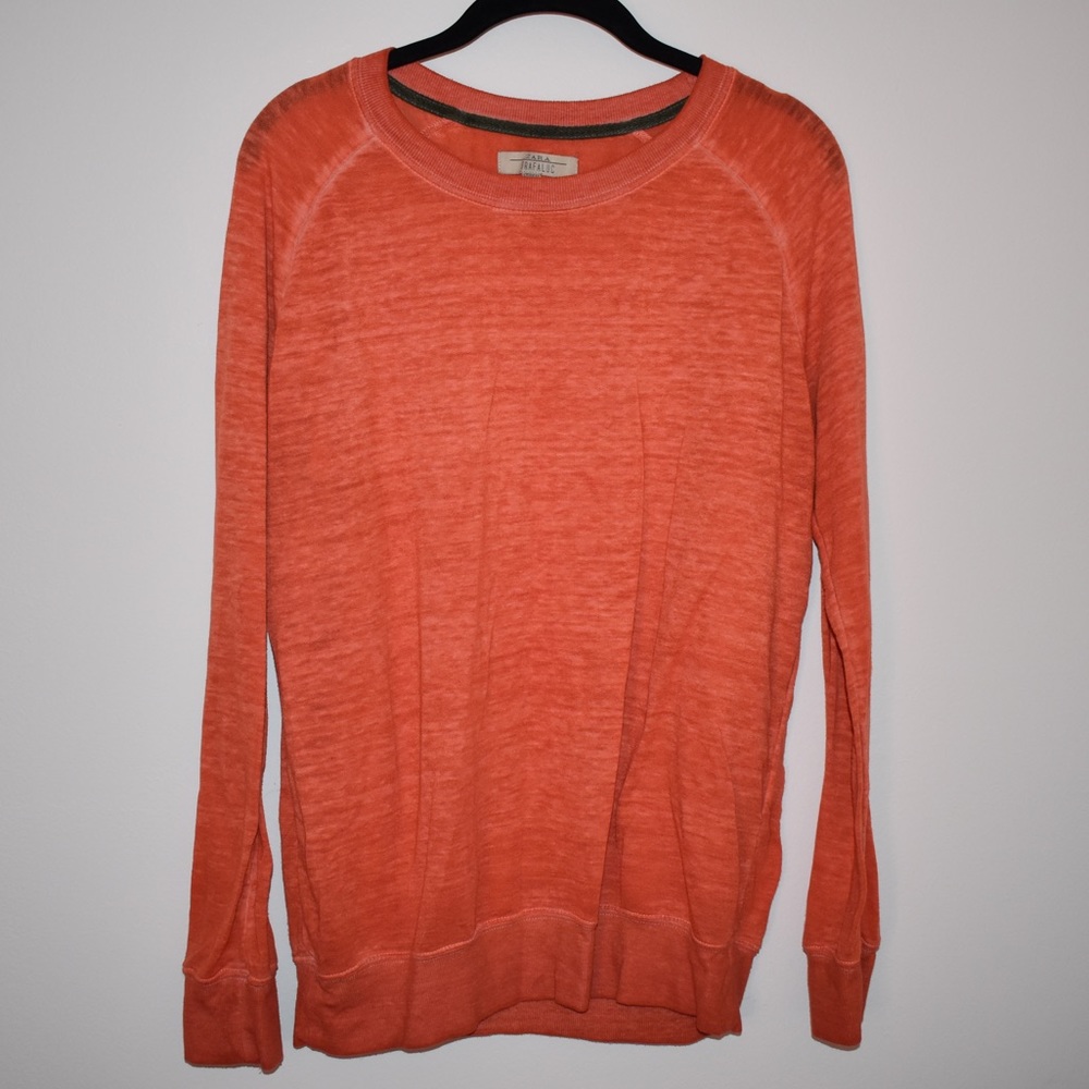 ZARA Trafaluc Orange Long Sleeve Top